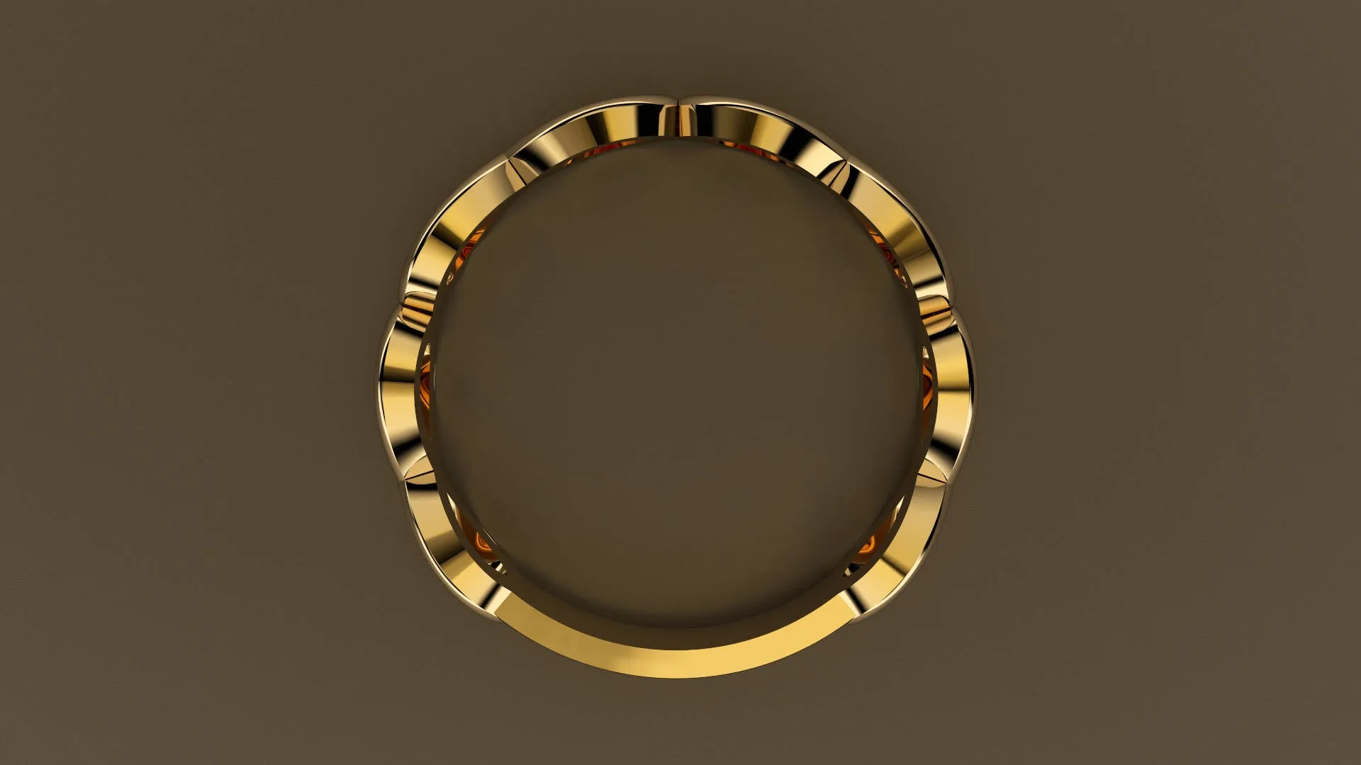 Polished Yellow Gold Infinity Ring Wedding Band