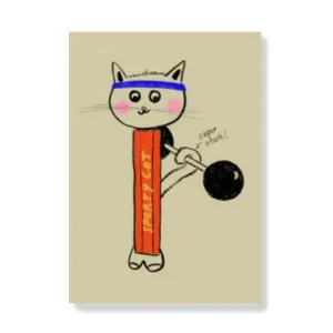 Postkarte "Sporty Cat"