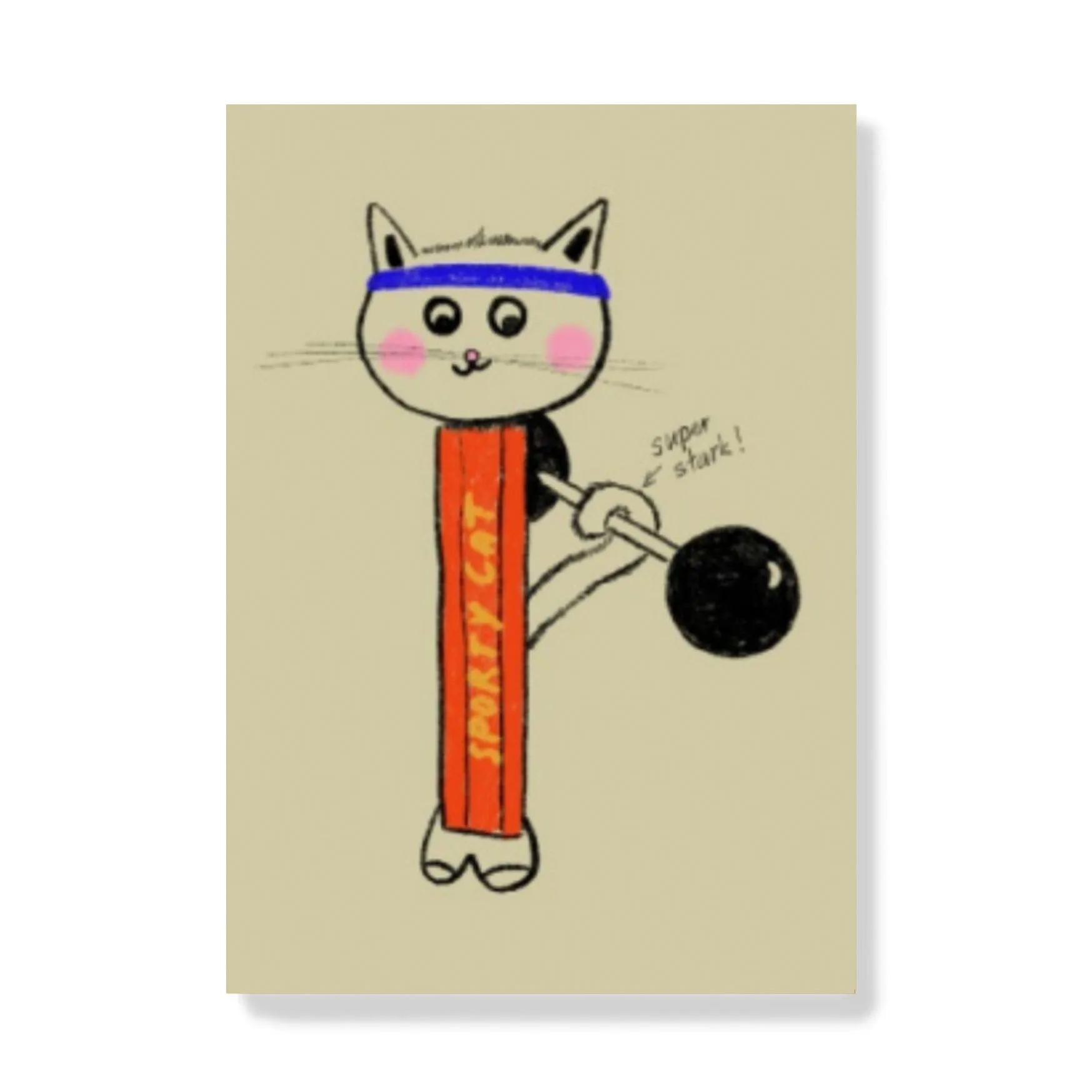 Postkarte "Sporty Cat"
