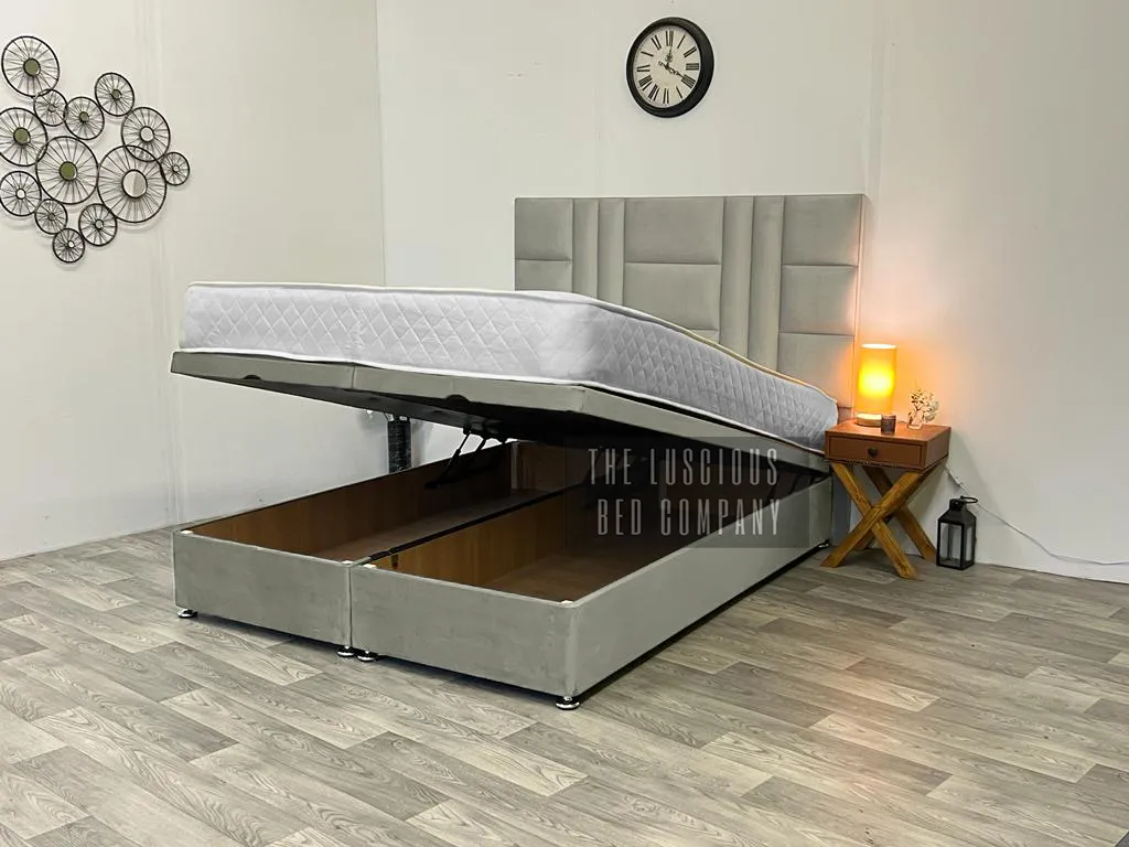 Prague Multi Panel Ottoman Storage Gas Lift Bed