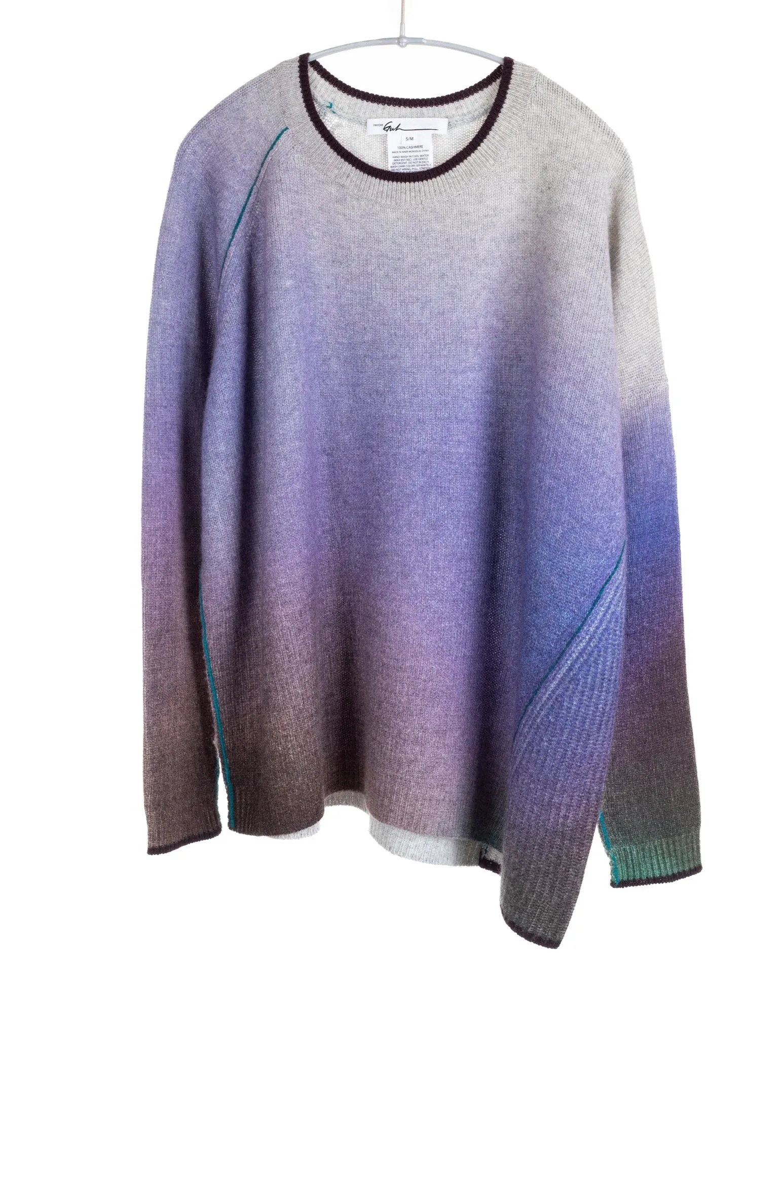 Printed Panel Crew, Purple Multi