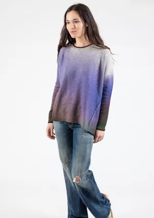 Printed Panel Crew, Purple Multi