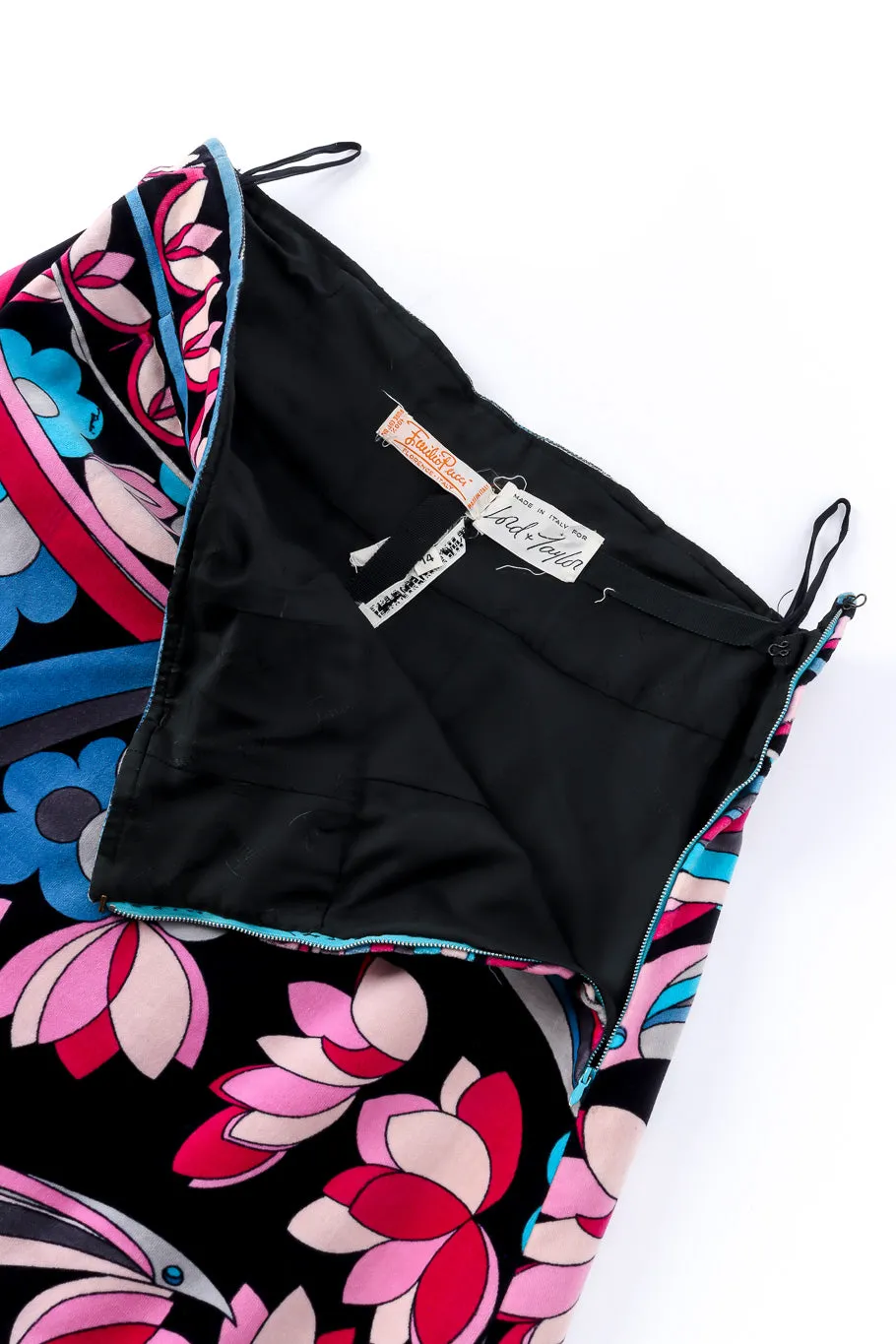 Psychedelic Floral Velvet Skirt