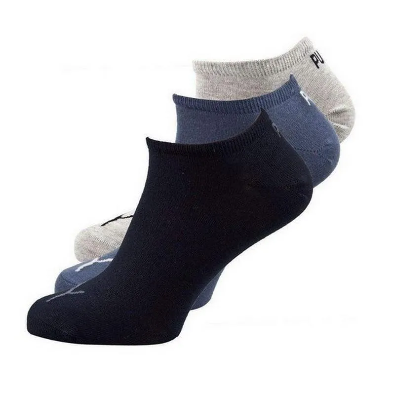 Puma Plain Sneaker Socks 3 pack Navy
