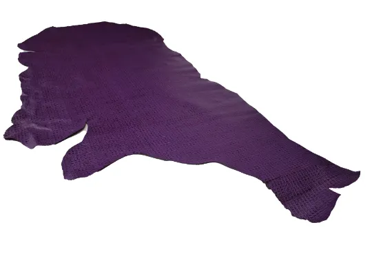 PURPLE CAIMAN EMBOSSED LEATHER: Genuine Leather 2.5-3 oz. - Leather working, Perfect for Bags, Earrings, Wallets