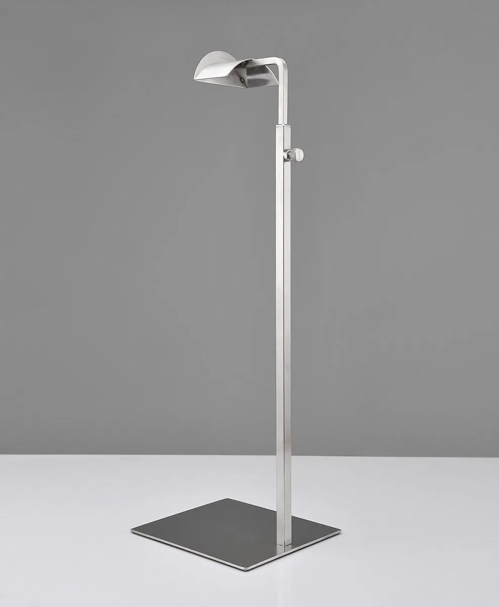 Purse Display Stand - Set of 2 Brushed Silver Single Side Adjustable Handbag Display Stand