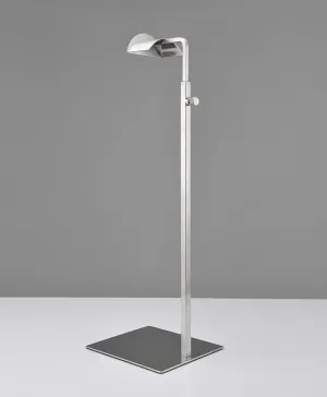 Purse Display Stand - Set of 2 Brushed Silver Single Side Adjustable Handbag Display Stand