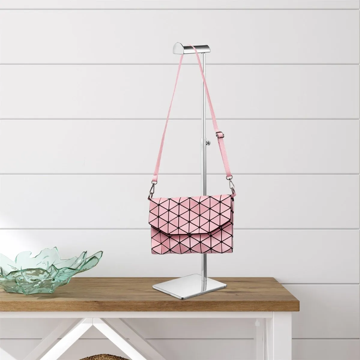 Purse Display Stands - Set of 2 Adjustable Height Purse Display Stand