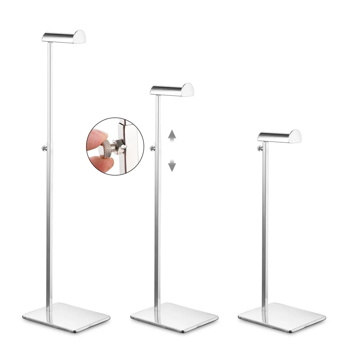 Purse Display Stands - Set of 2 Adjustable Height Purse Display Stand