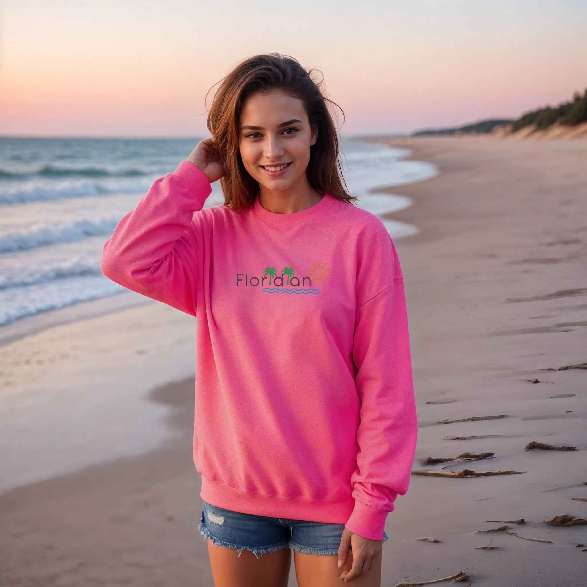 "Floridian" Relaxed Fit Classic Crew Unisex Sweatshirt