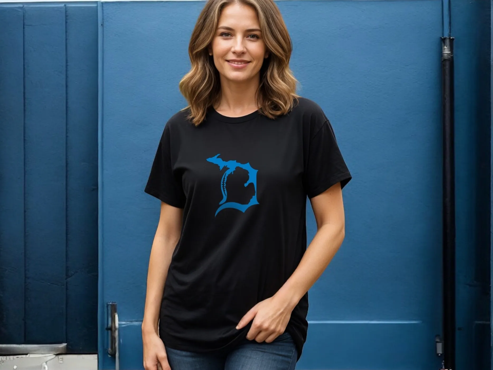 "Football In The D" Relaxed Fit Crew Unisex T-Shirt