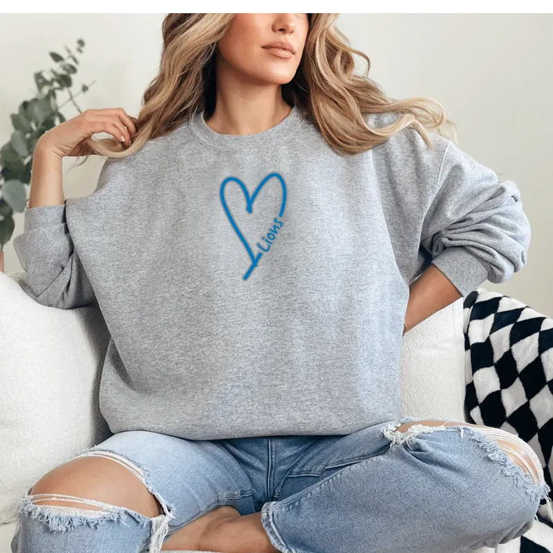 "Lion Heart" Relaxed Fit Classic Crew Unisex Sweatshirt