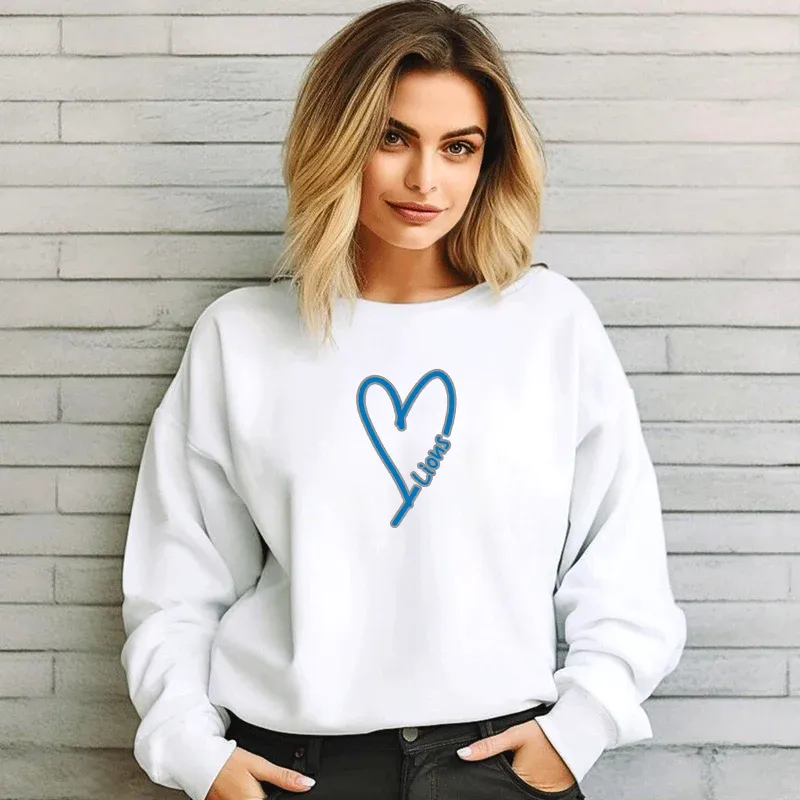 "Lion Heart" Relaxed Fit Classic Crew Unisex Sweatshirt