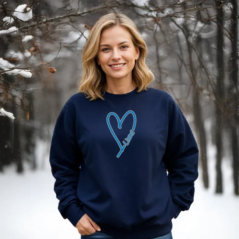 "Lion Heart" Relaxed Fit Classic Crew Unisex Sweatshirt