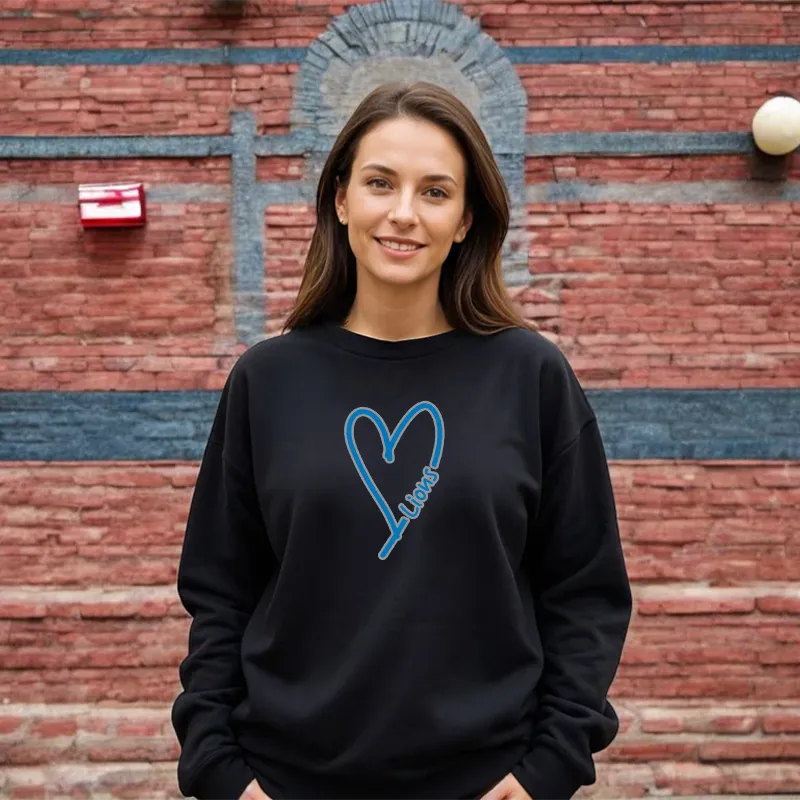 "Lion Heart" Relaxed Fit Classic Crew Unisex Sweatshirt