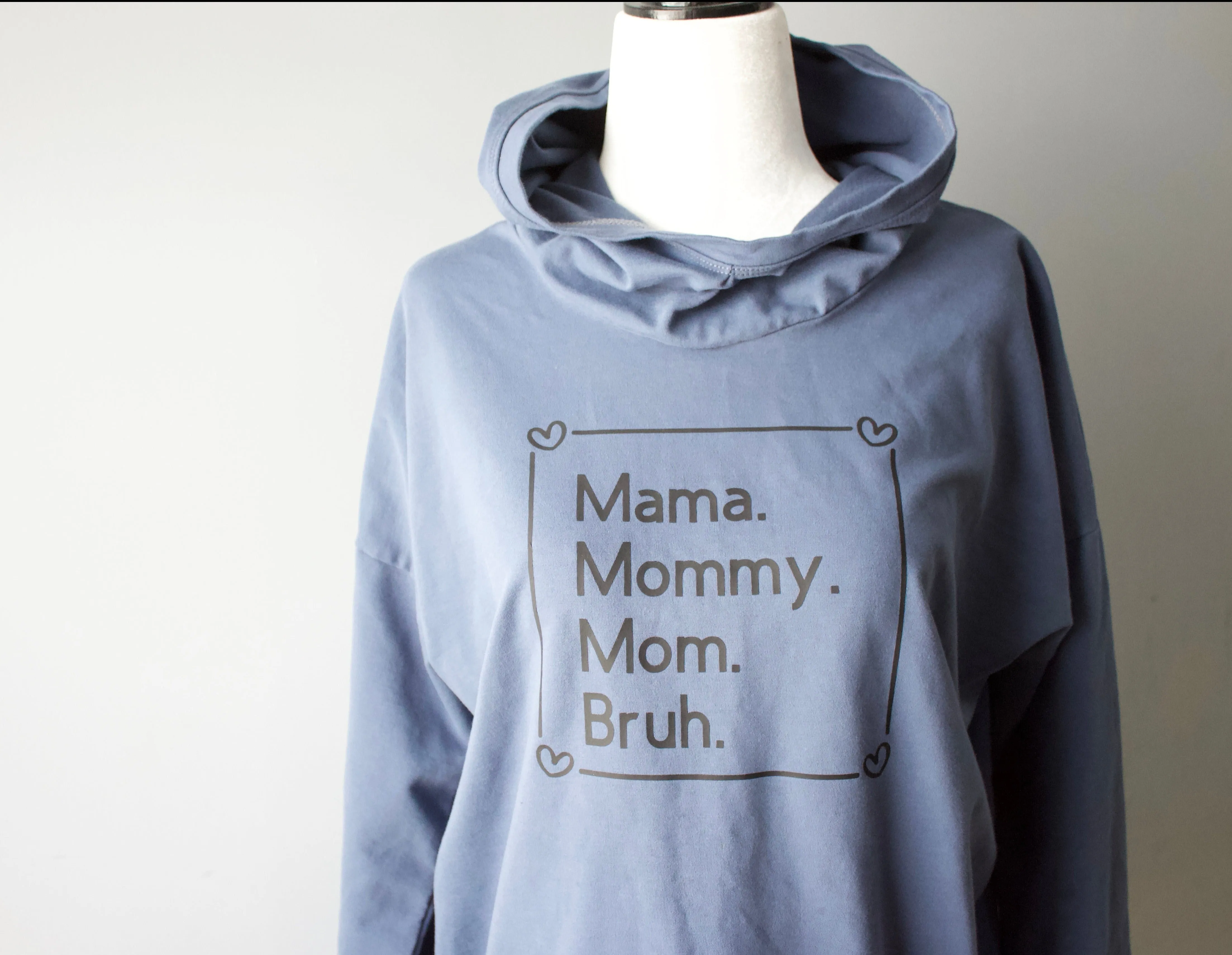 "Mama. Mommy. Mom. Bruh." Women's Relaxed fit Hoodie