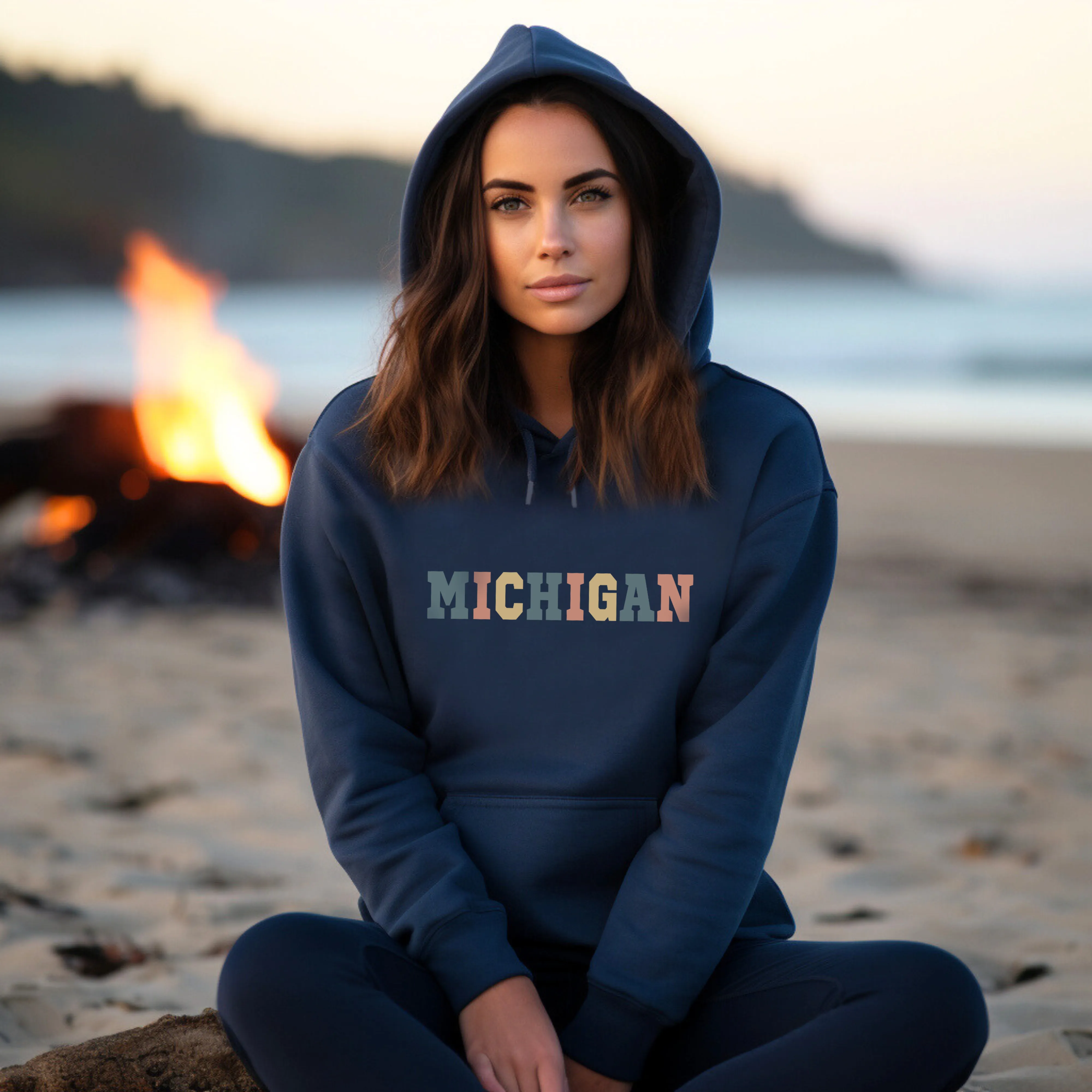 "Timeless Michigan" Relaxed Fit Classic Unisex Hoodie