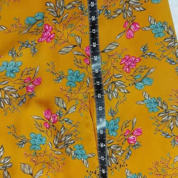 Rachel Zoe Maxi Dress Size Small Floral Flowy Front Slit Boho Elastic Waist