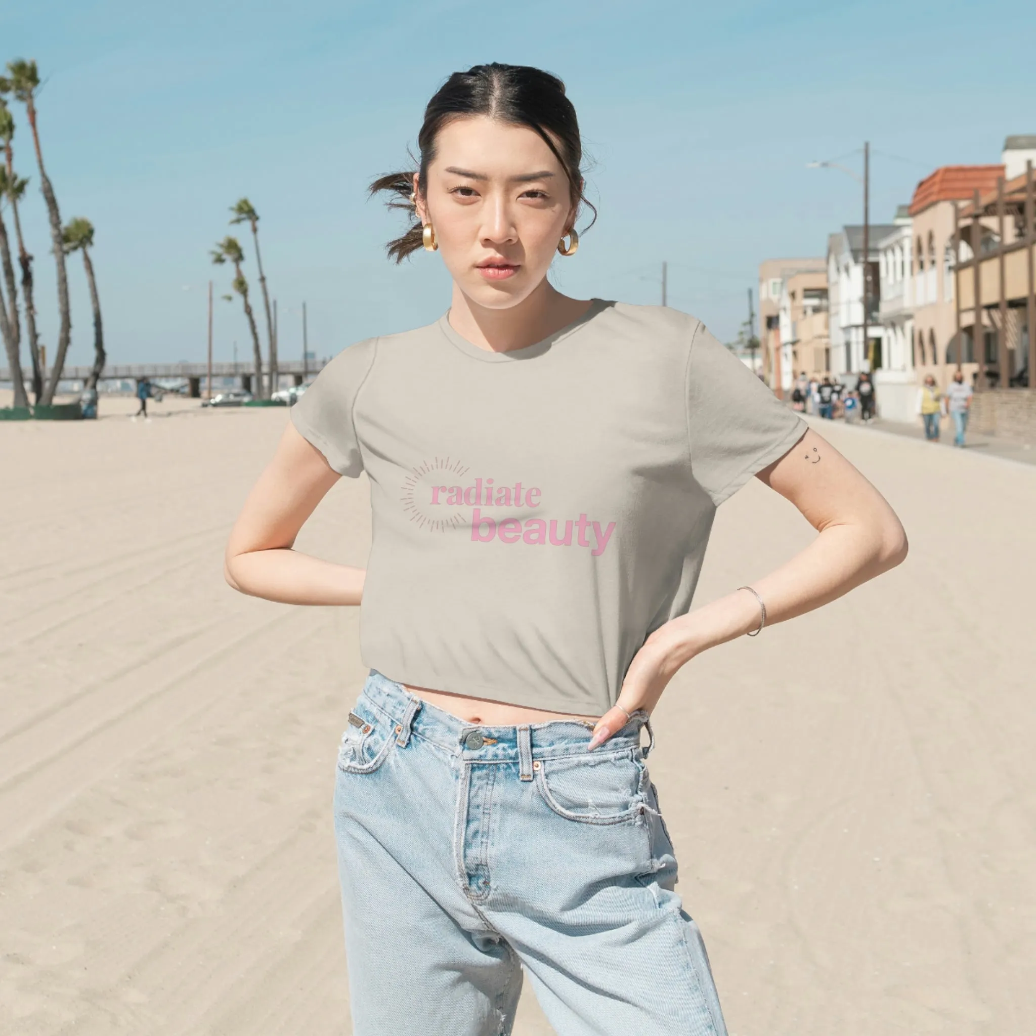Radiate Beauty Women's Flowy Cropped Tee