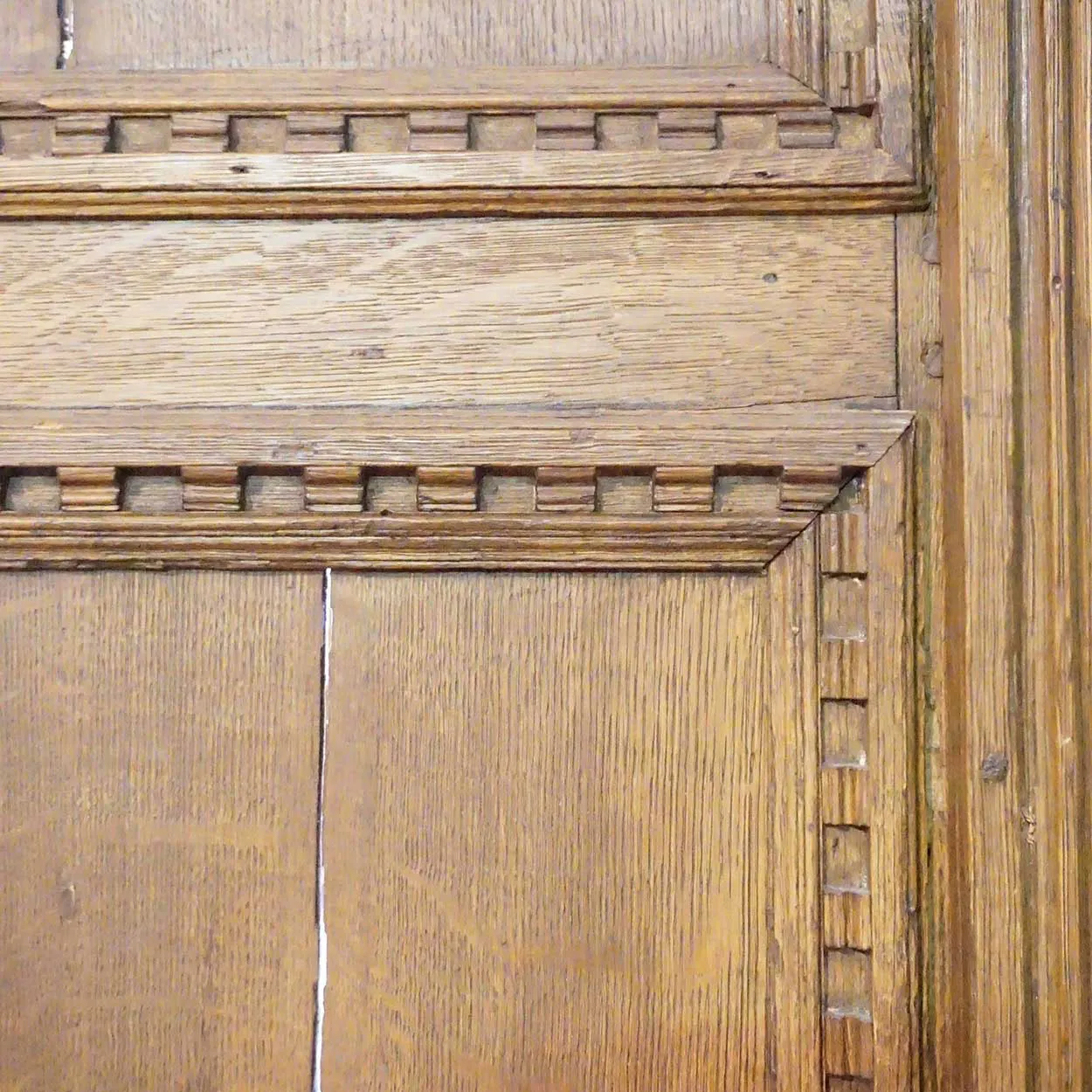 Rare English Jacobean Broke Hall Oak Paneled Room and Fireplace Surround