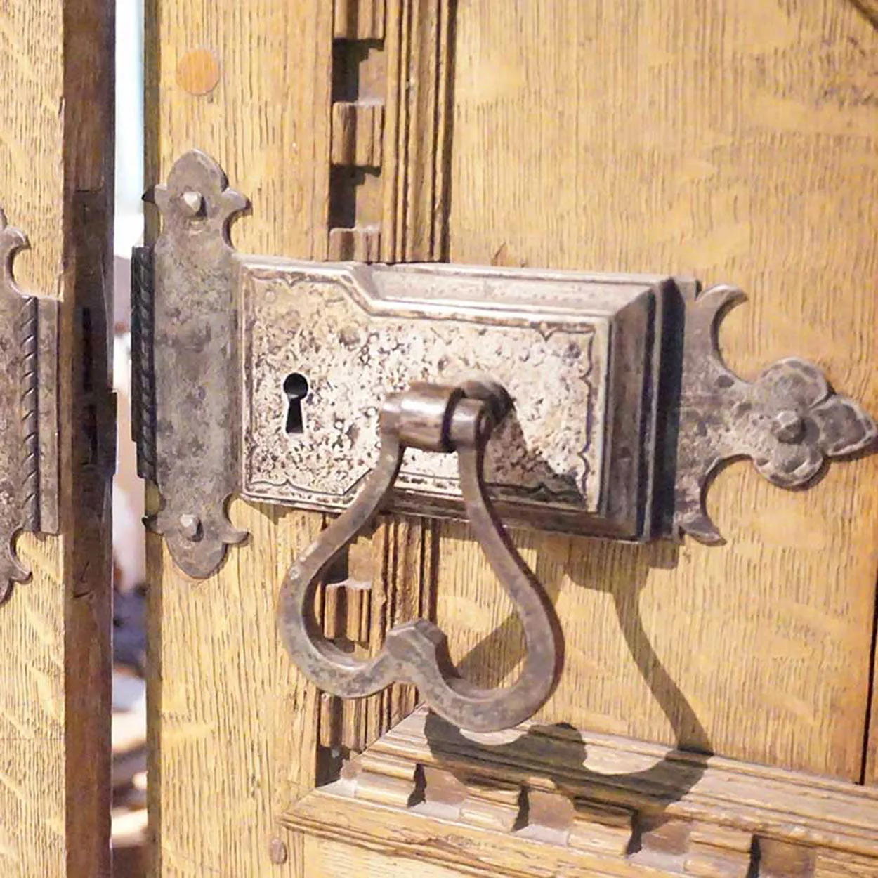 Rare English Jacobean Broke Hall Oak Paneled Room and Fireplace Surround