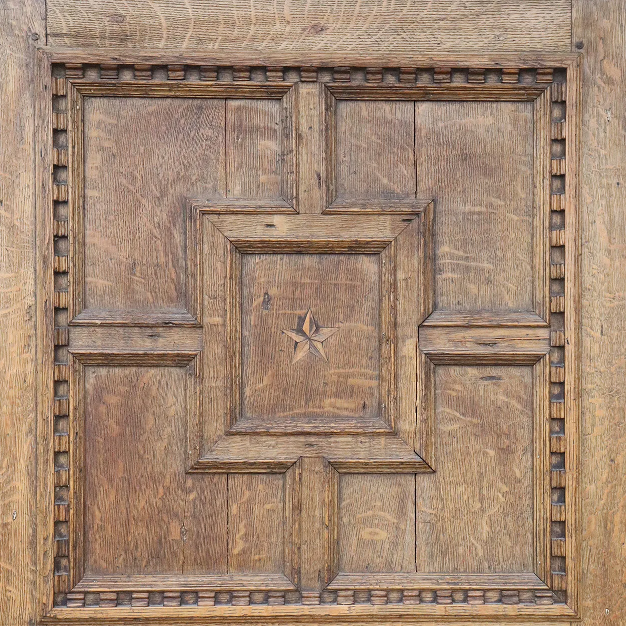 Rare English Jacobean Broke Hall Oak Paneled Room and Fireplace Surround