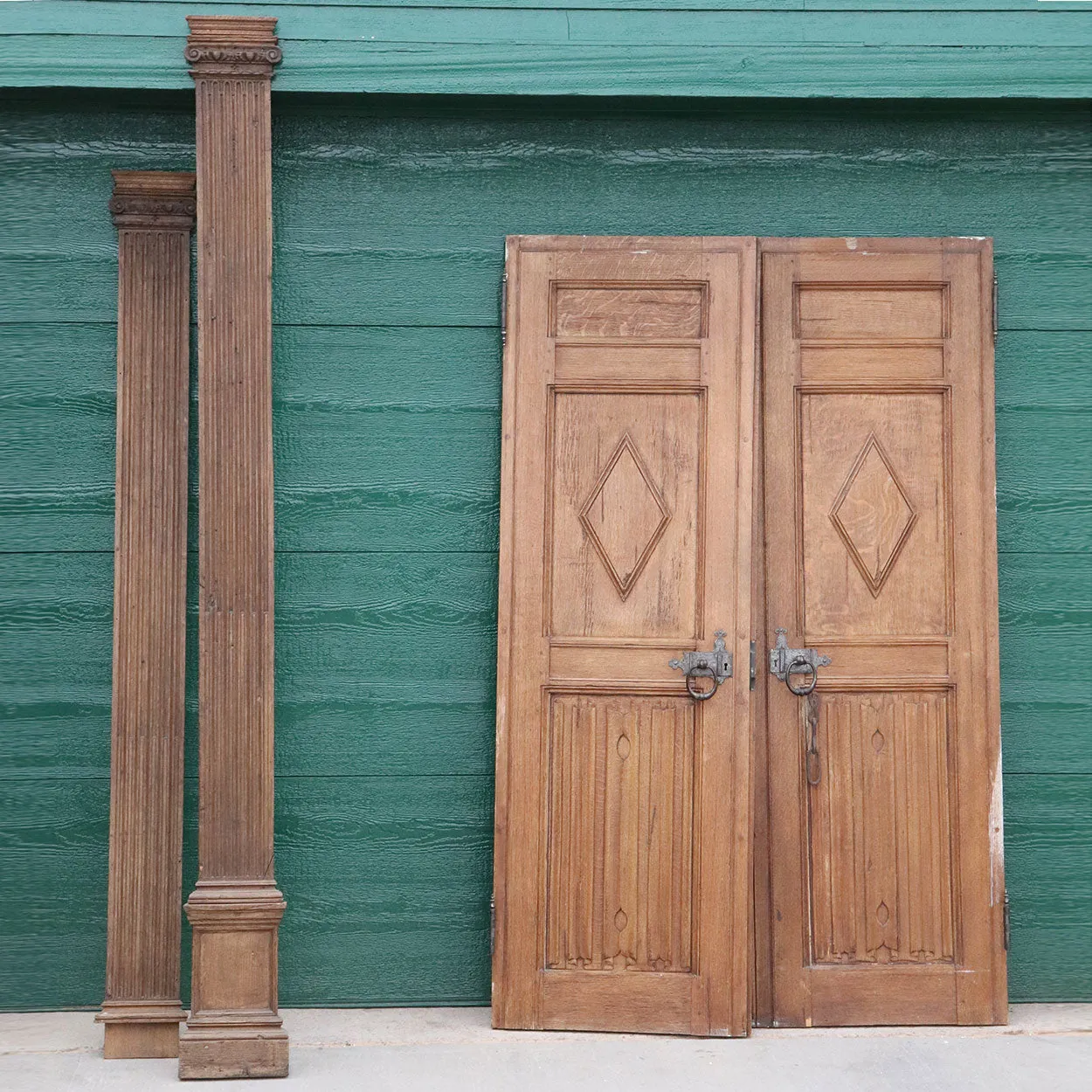 Rare English Jacobean Broke Hall Oak Paneled Room and Fireplace Surround