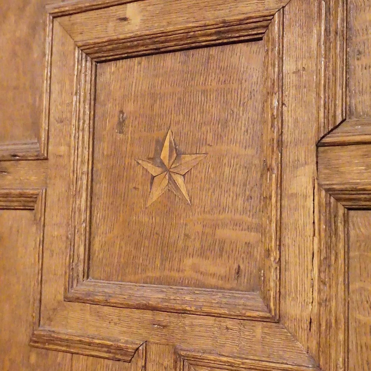 Rare English Jacobean Broke Hall Oak Paneled Room and Fireplace Surround
