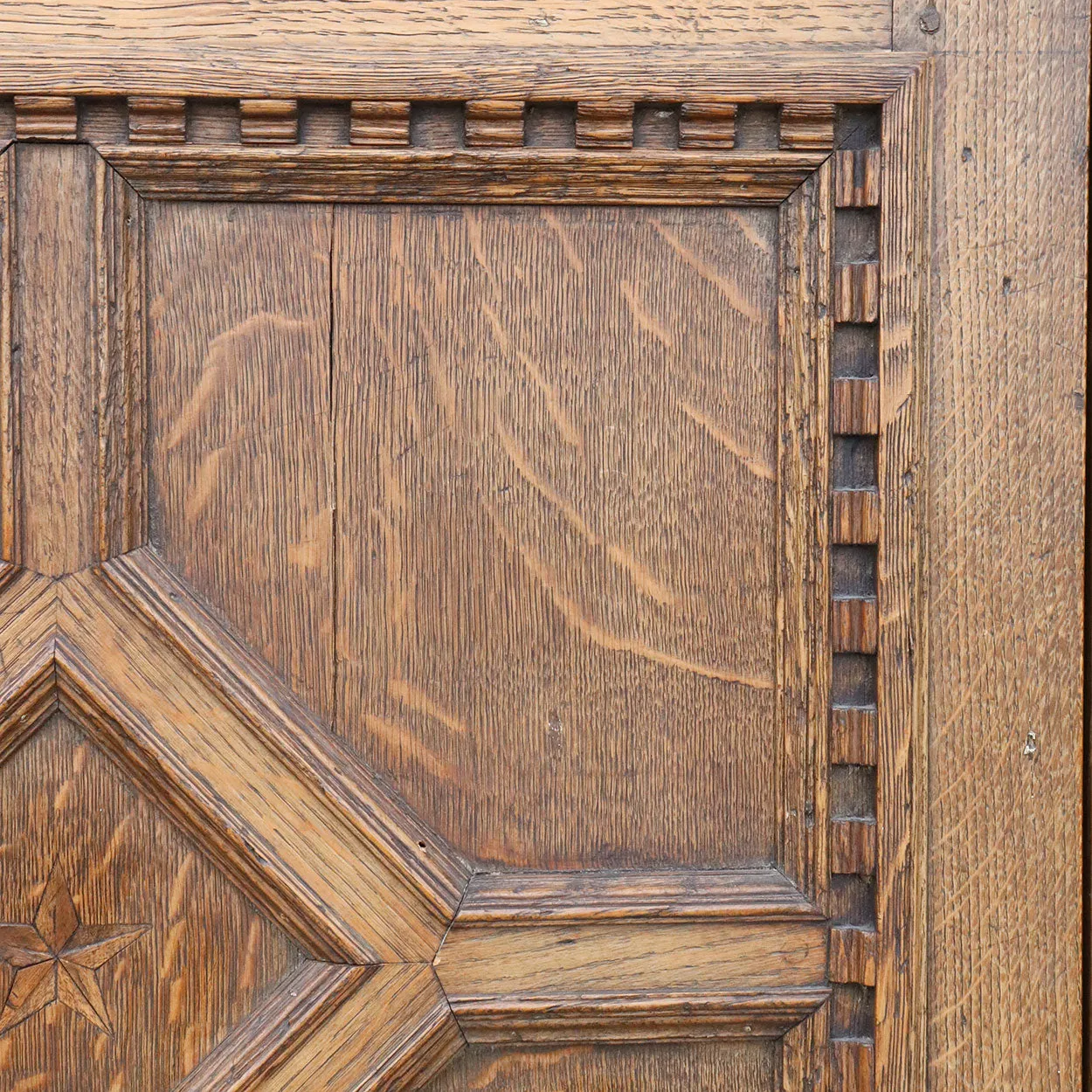Rare English Jacobean Broke Hall Oak Paneled Room and Fireplace Surround