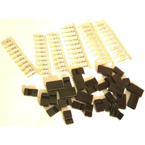RC Futaba Set Male and Female Servo Connector Plug Gold Plated x 10