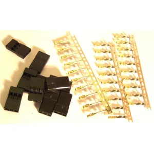 RC JR Set Male Servo Connector Plug Gold Plated x 10