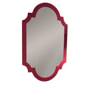 Red Asian Chippendale Mirror