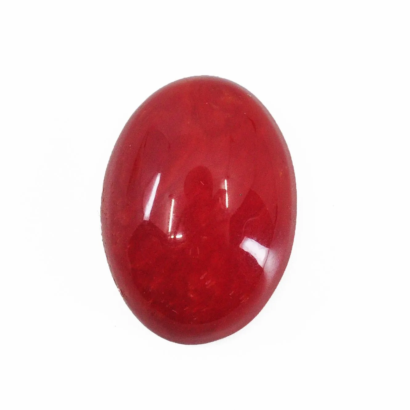 Red Coral 20.04 mm 15.28 carats Polished Oval Cabochon - Italy