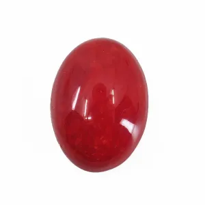 Red Coral 20.04 mm 15.28 carats Polished Oval Cabochon - Italy