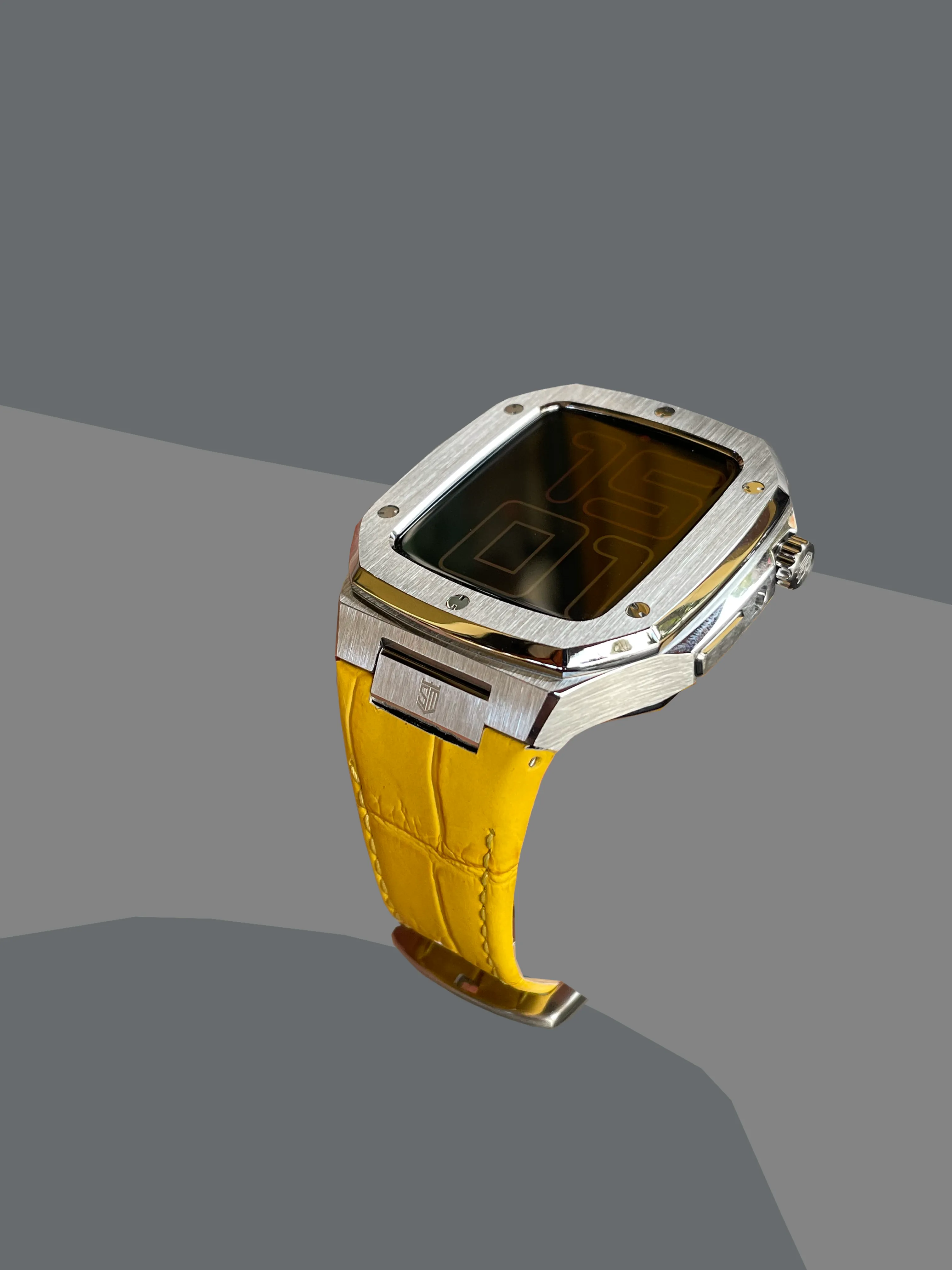 Red Orange Alligator - Silver Buckle
