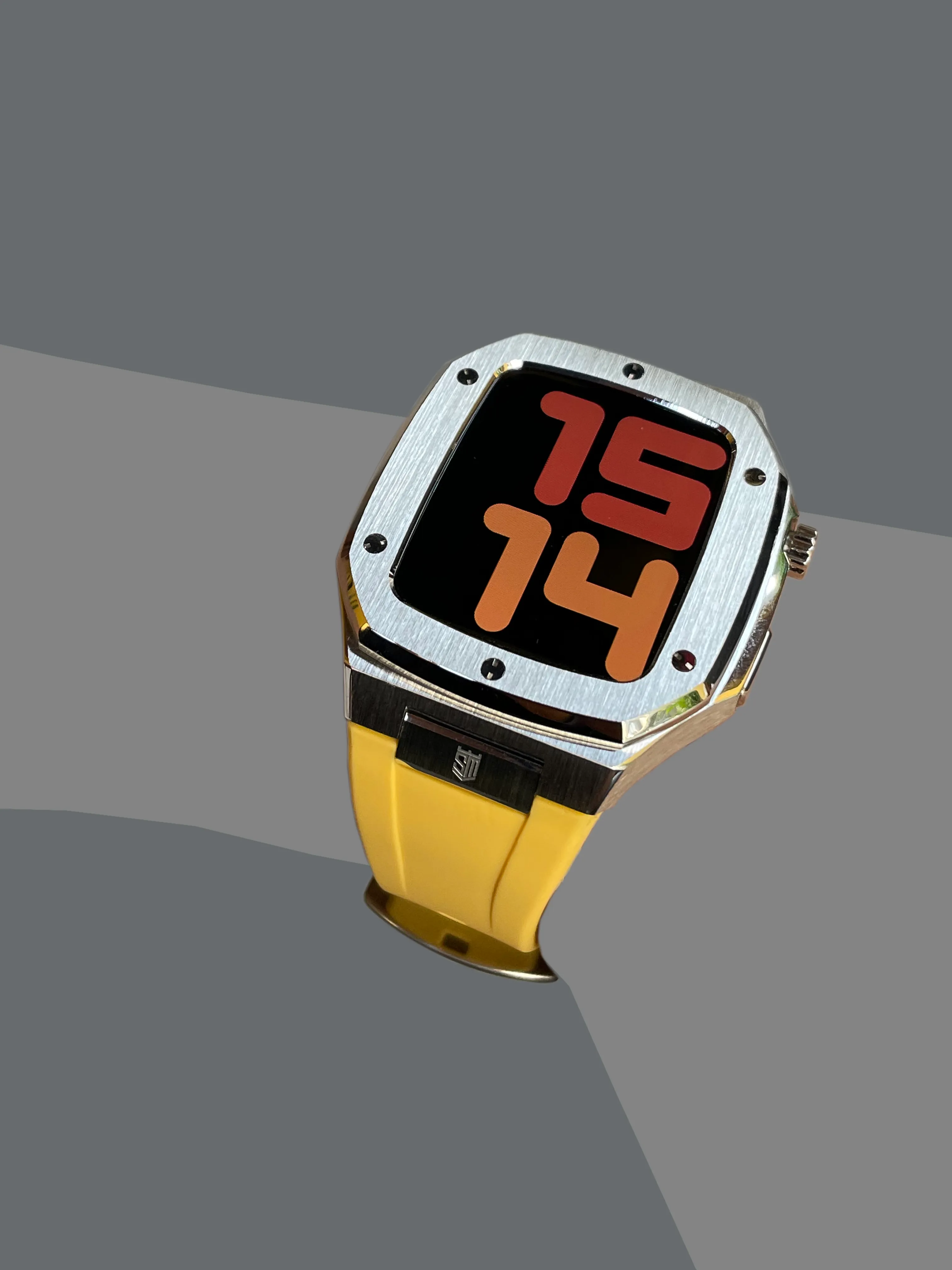 Red Orange Alligator - Silver Buckle