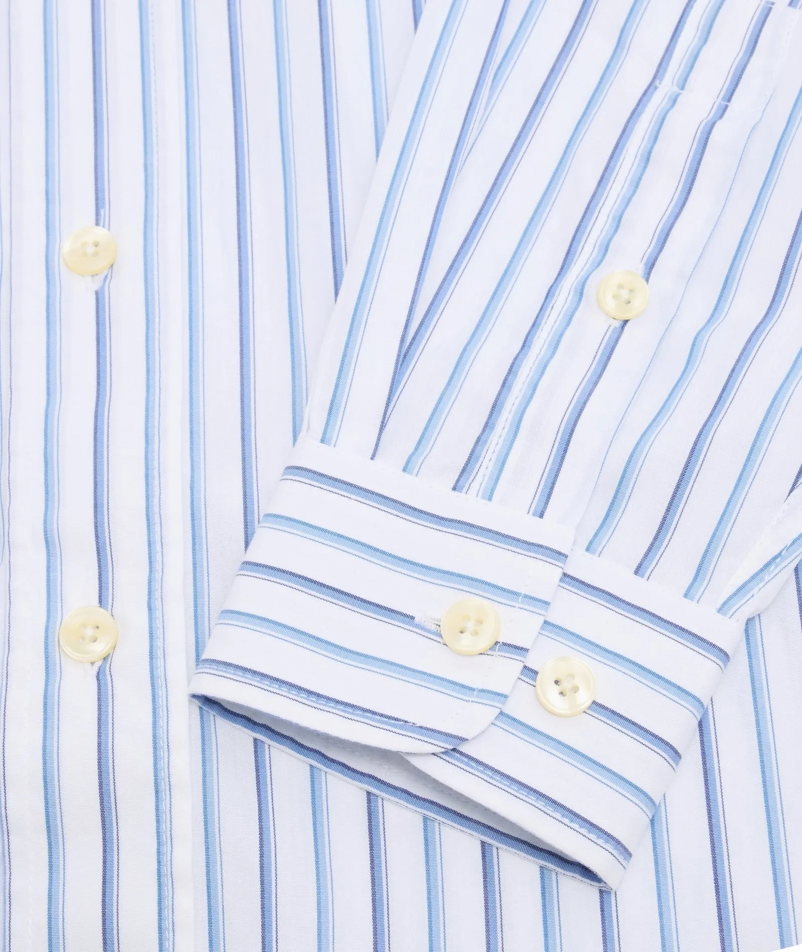 Relaxed Long Sleeved Shirt - White Striped