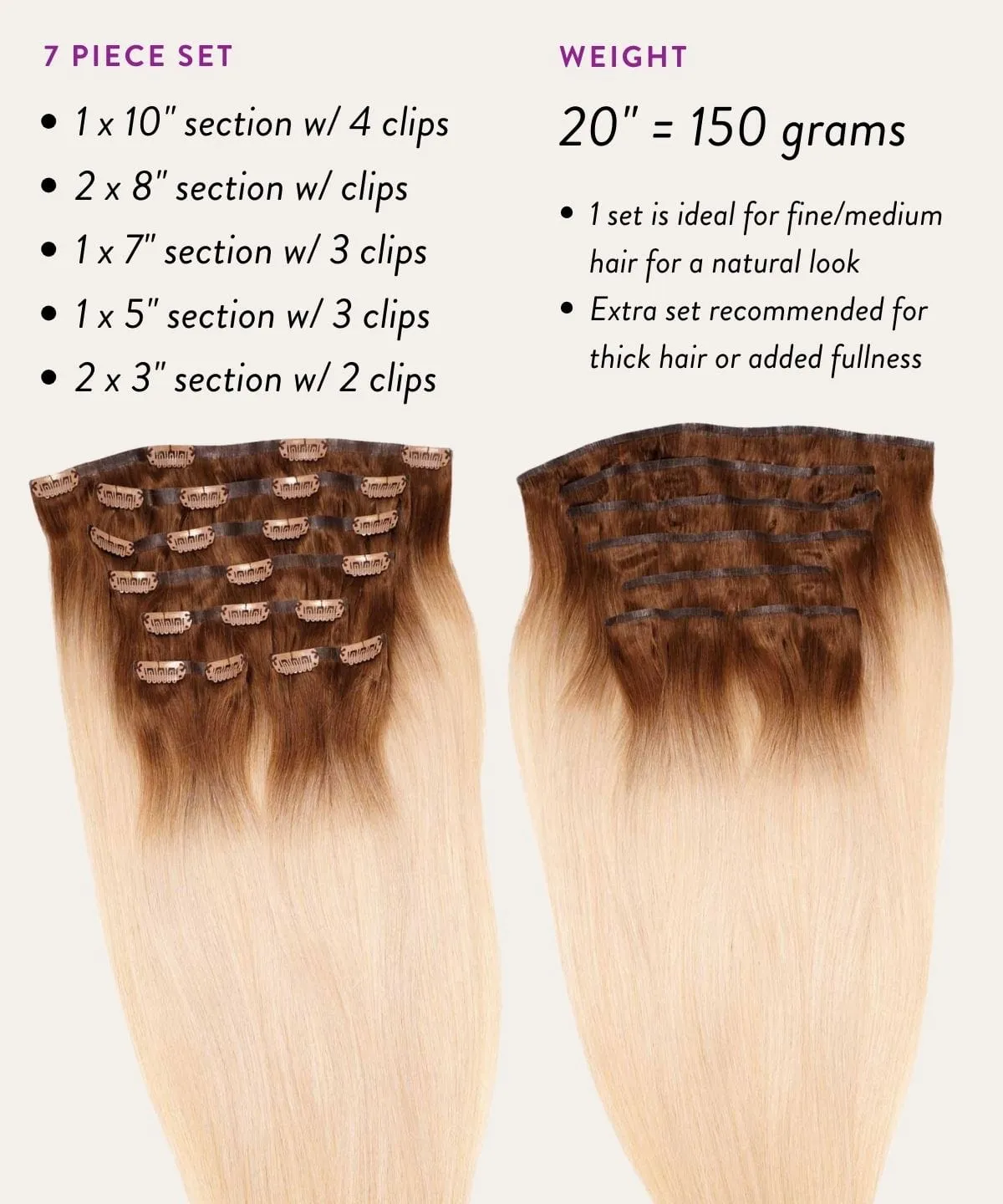 Relaxed Straight Lace Clip-In Hair Extensions