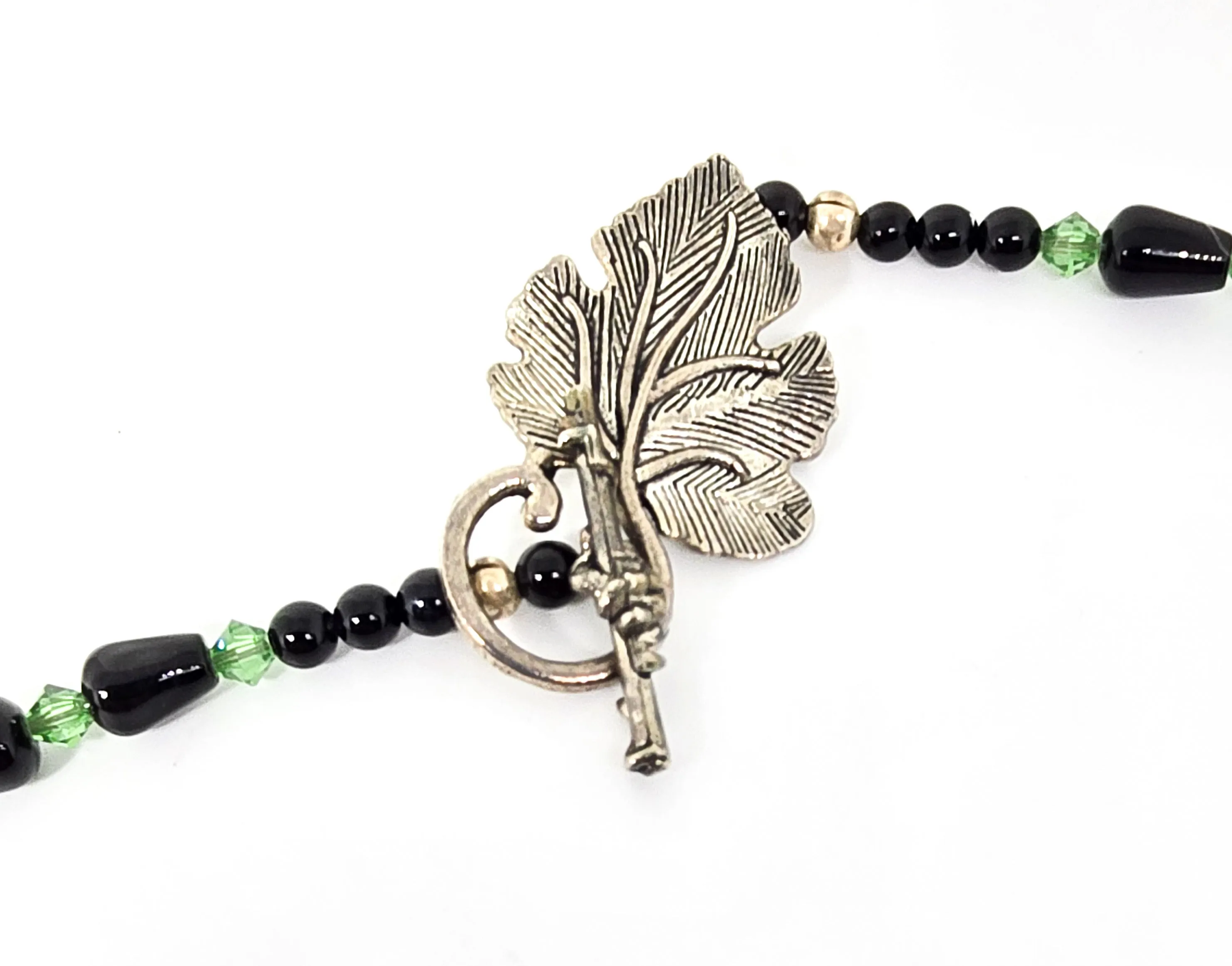 Retro Frog lamp work hand crafted artisan 1990's beaded toggle clasp necklace