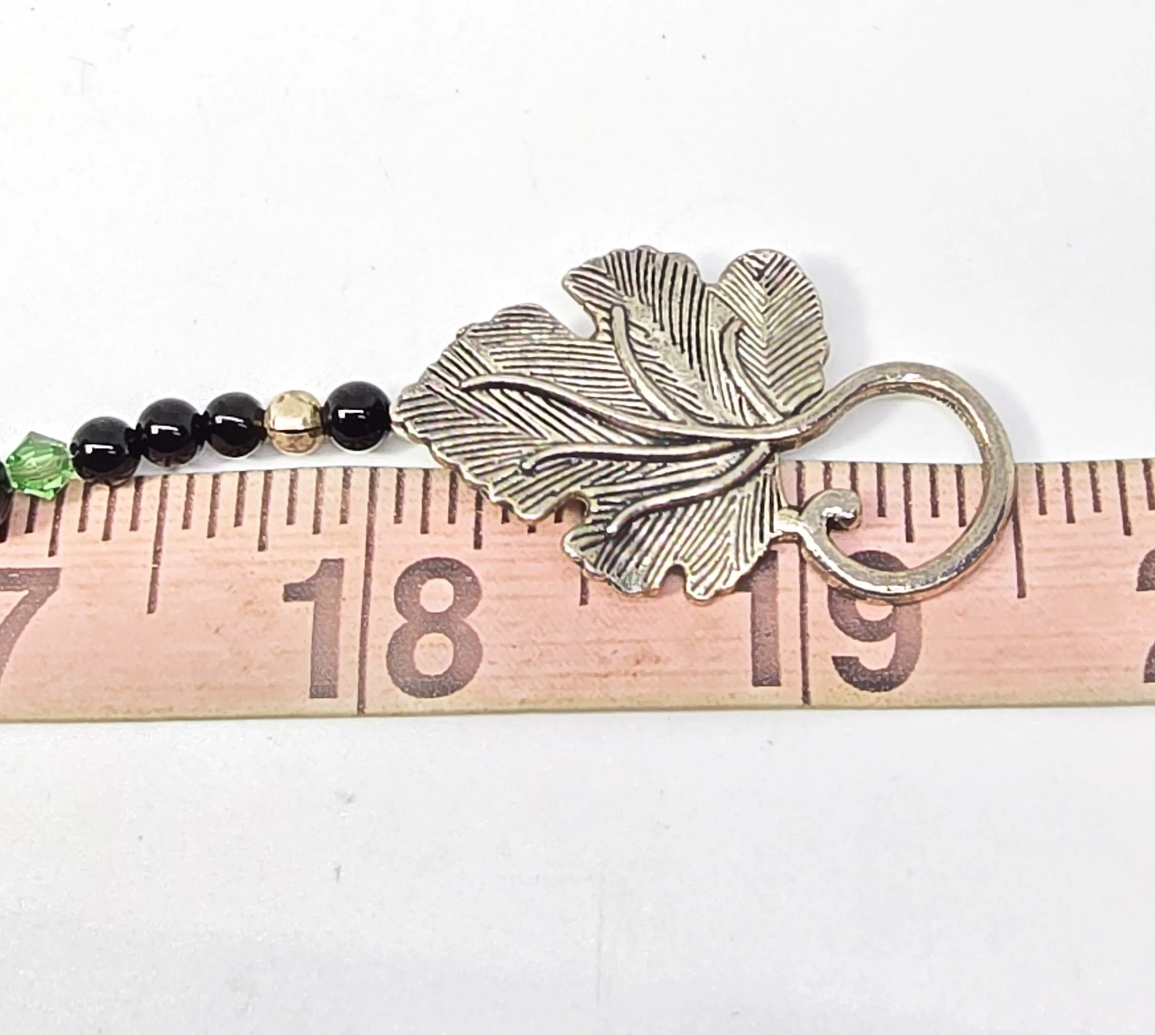 Retro Frog lamp work hand crafted artisan 1990's beaded toggle clasp necklace