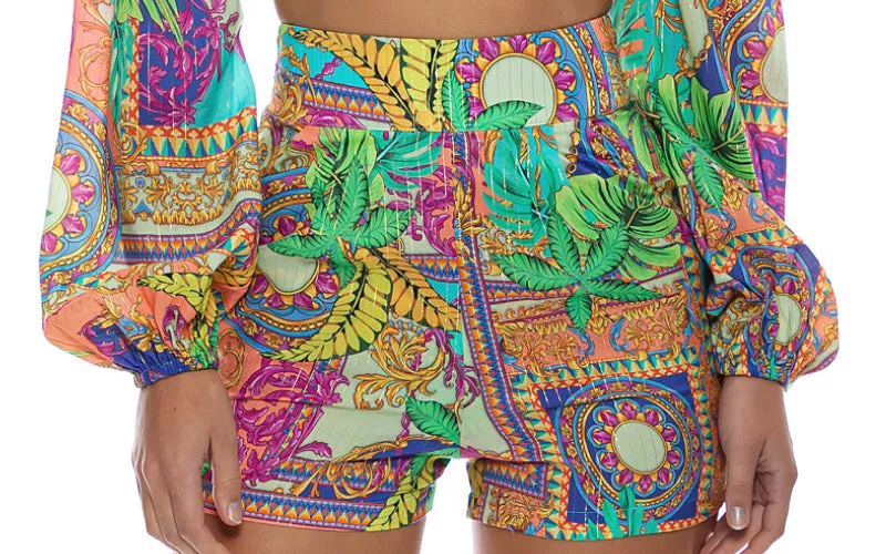 Ring Tie Crop-Shorts ::RET