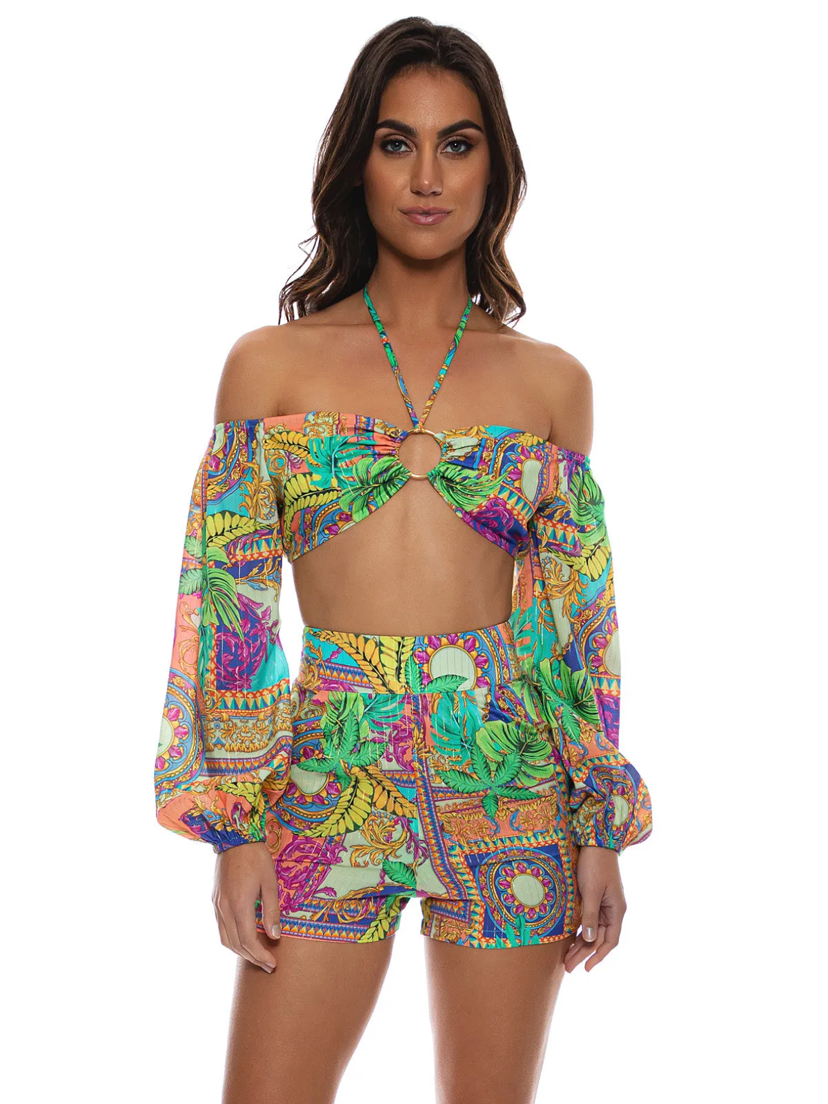 Ring Tie Crop-Shorts ::RET