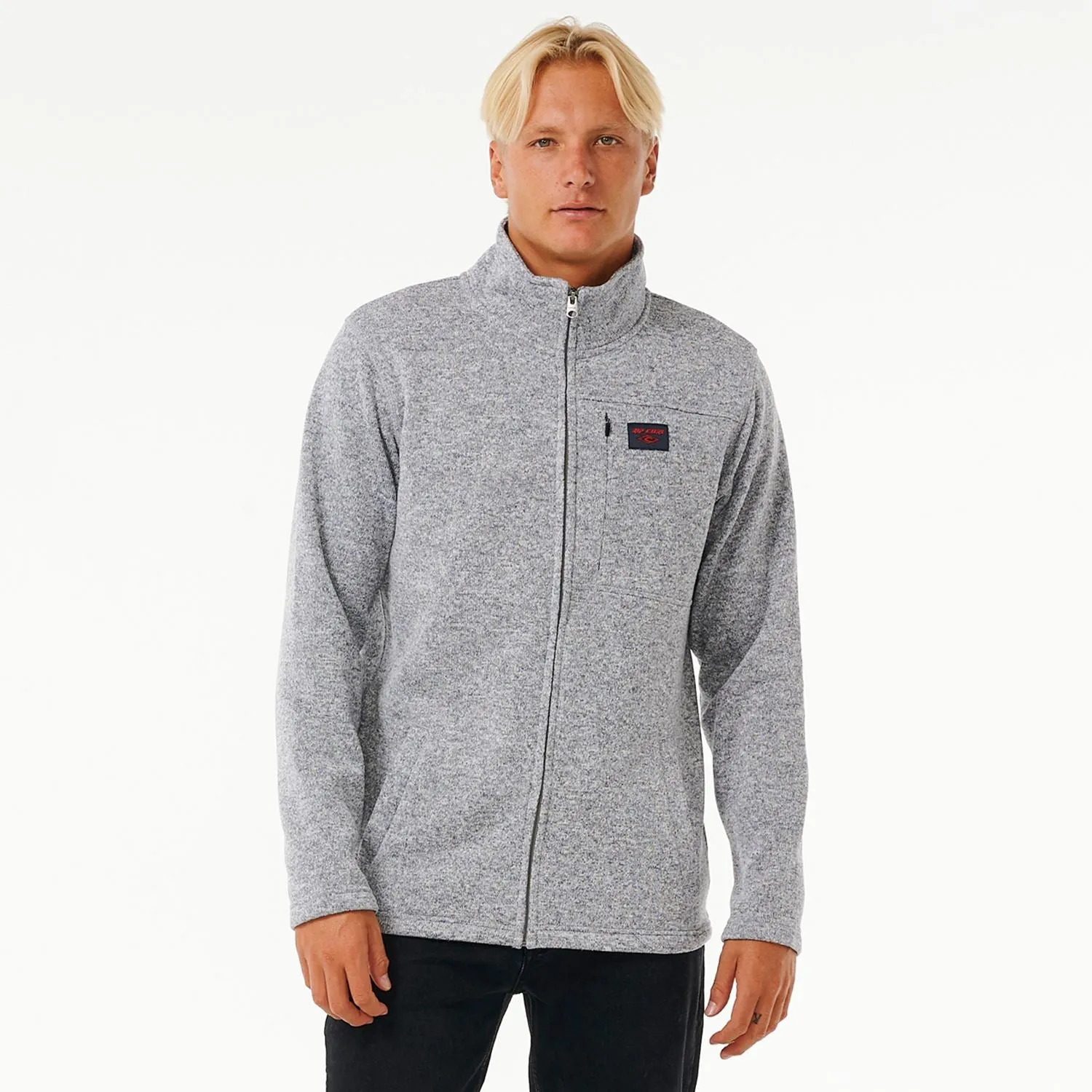 Rip Curl Crescent Zip Thru Grey Marle