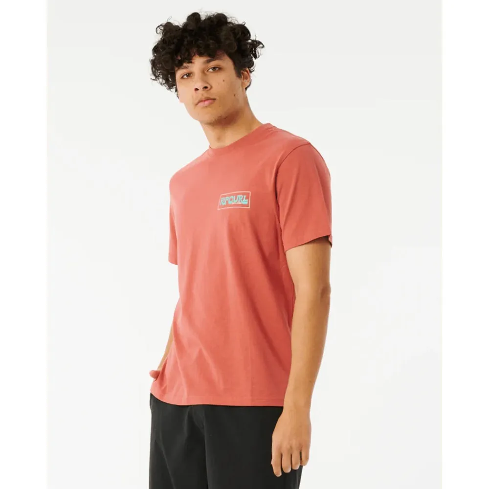 RIP CURL PACIFIC RINSE REEF TEE DARK MUSHROOM