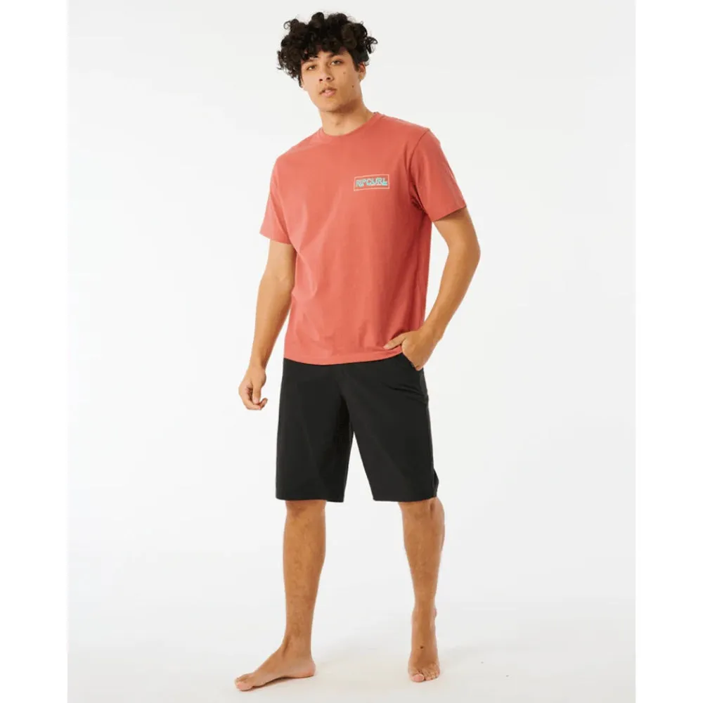 RIP CURL PACIFIC RINSE REEF TEE DARK MUSHROOM