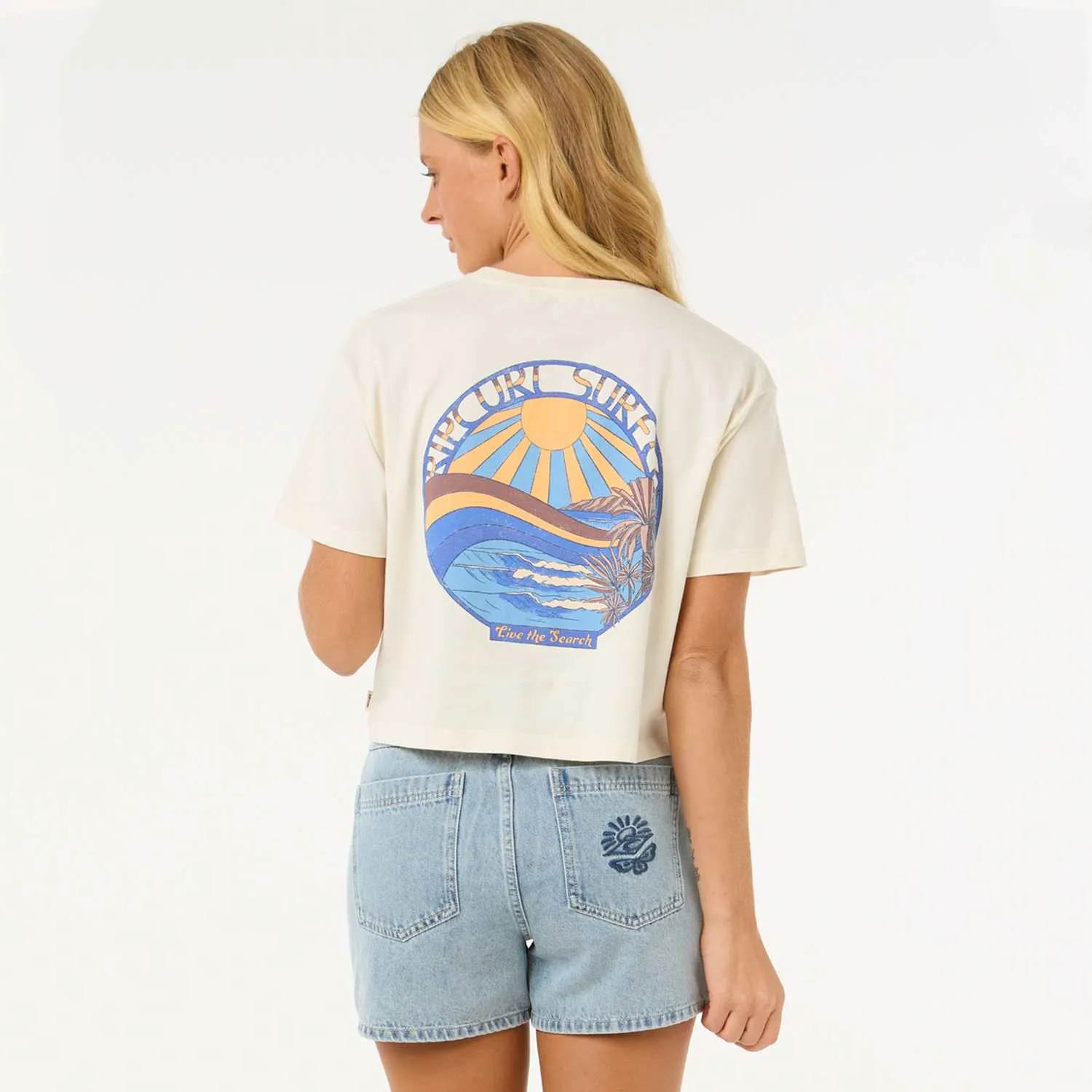 Rip Curl Sun & Sea Crop Tee Bone