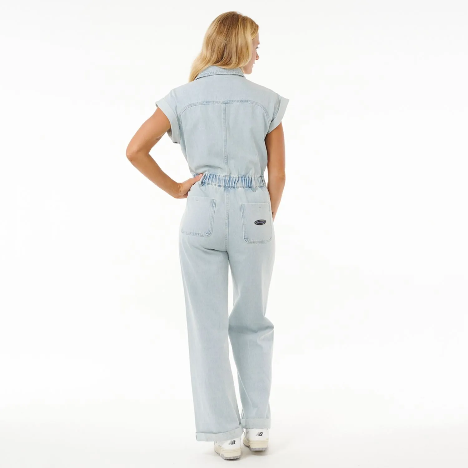 Rip Curl The Search Denim Boilersuit Light Blue