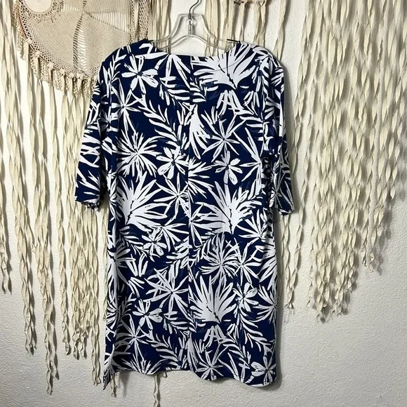 RipSkirt NWT Navy Tropical Palms Sleep Shirt Size XS (2/6)