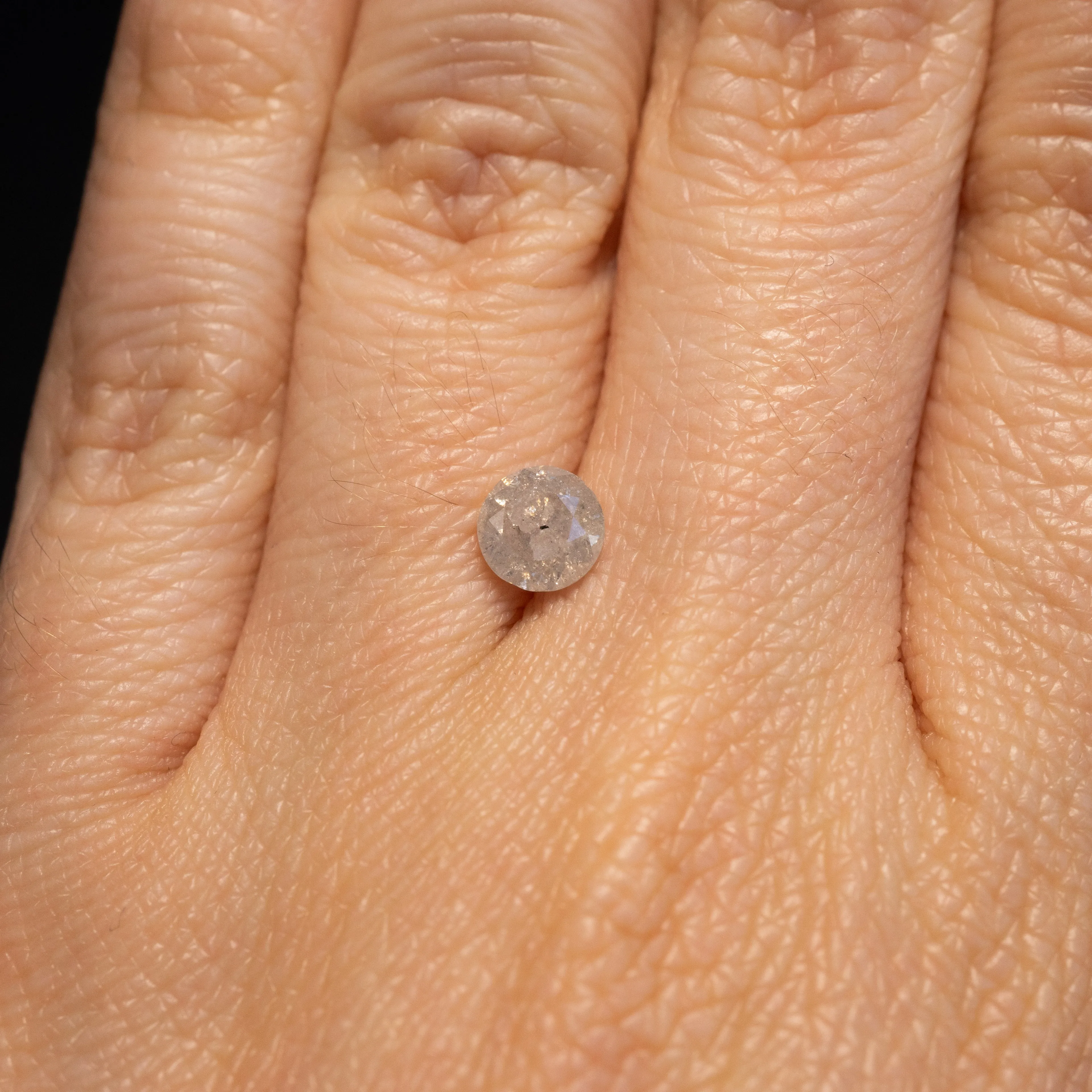 Round Brilliant Icy Salt   Pepper Diamond | 0.86ct