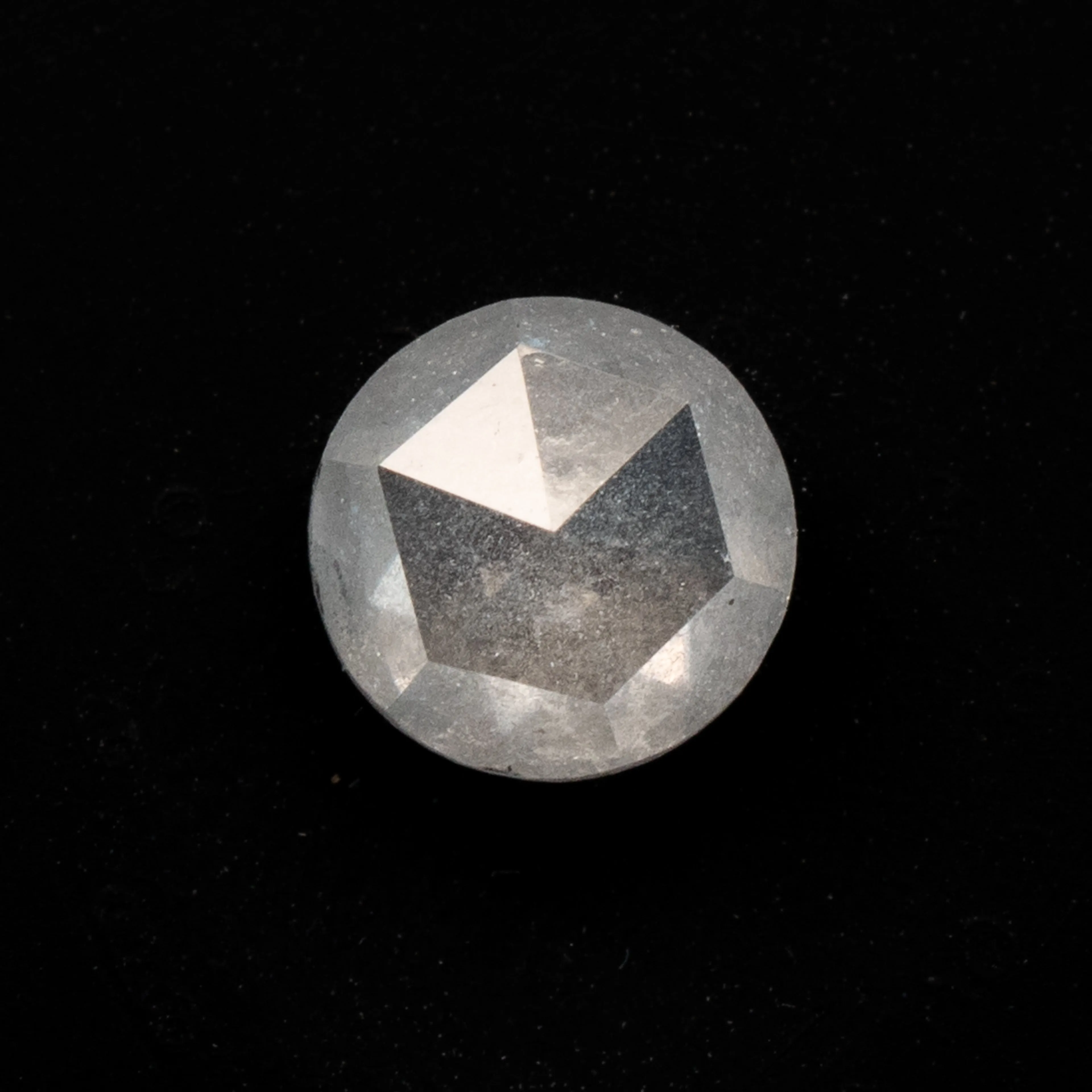Round Rose Cut Icy Salt   Pepper Diamond | 0.27ct